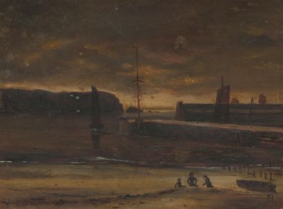 Alexander Blackwood - Late 19th Century Oil, Children Playing on the Beach