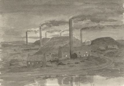 Alexander Blackwood - Late 19th Century Watercolour, Industrial Town View