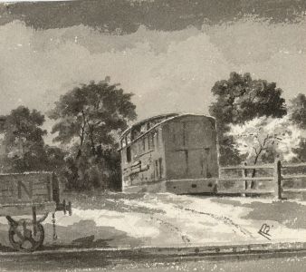 Alexander Blackwood - Late 19th Century Watercolour, View at a Railyard