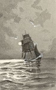 Alexander Blackwood - Late 19th Century Watercolour, Moonlit Seascape