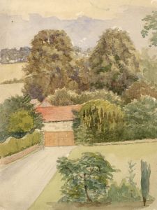 Alexander Blackwood - Late 19th Century Watercolour, View of a Garden