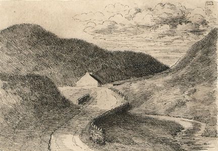 Alexander Blackwood - Late 19th Century Pen and Ink Drawing, The Meldon Road
