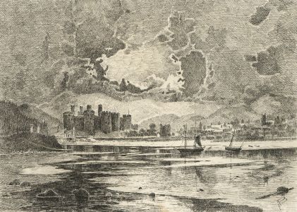 Alexander Blackwood - Late 19th Century Pen and Ink Drawing, Conwy Castle