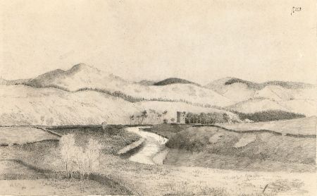 Alexander Blackwood - Late 19th Century Pen and Ink Drawing, Scottish Castle