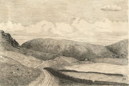 Alexander Blackwood - Late 19th Century Pen and Ink Drawing, Craighlaw Loch