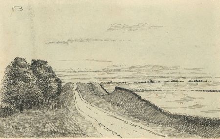 Alexander Blackwood - Late 19th Century Pen and Ink Drawing, Rural Landscape
