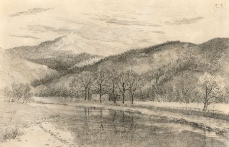 Alexander Blackwood - Late 19th Century Pen and Ink Drawing, Welsh Landscape