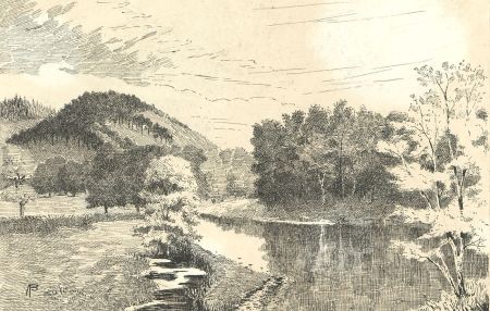 Alexander Blackwood - Late 19th Century Pen and Ink Drawing, Welsh Landscape