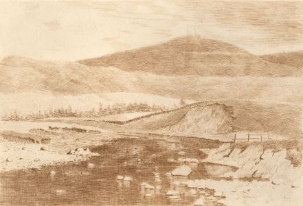 Alexander Blackwood - Late 19th Century Pen and Ink Drawing, On the Tweed