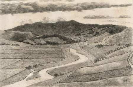 Alexander Blackwood - Late 19th Century Pen and Ink Drawing, Welsh Landscape