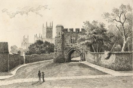 Alexander Blackwood - Late 19th Century Pen and Ink Drawing, Pottergate, Lincoln
