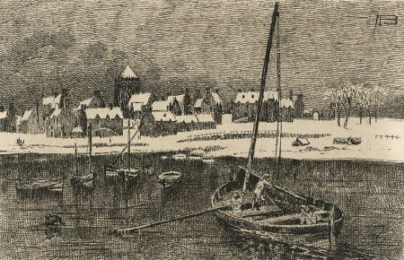 Alexander Blackwood - Late 19th Century Pen and Ink Drawing, Dutch River View