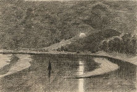 Alexander Blackwood - Late 19th Century Pen and Ink Drawing, On the River Tweed