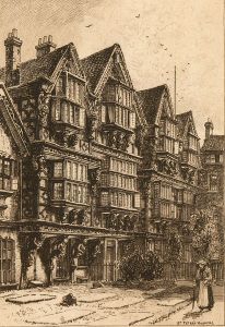 Mid 20th Century Etching - St Peter's Hospital, Bristol