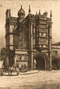 Mid 20th Century Etching - Norman Arch, Bristol