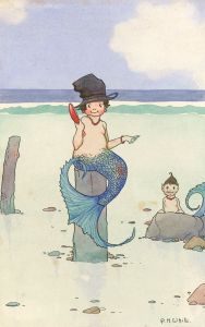 Marjorie Hilda White - Early 20th Century Watercolour, Mermaid