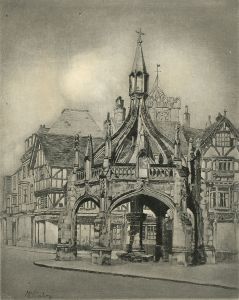A.B. Calvey - Mid 20th Century Etching, Poultry Cross, Salisbury