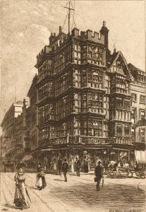 Charles Brooke Bird (1856-1916) - Etching, Old Dutch House, Bristol