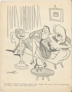 Robert S. E Coram (Maroc) - 20th Century Graphite Drawings, Comic Illustrations