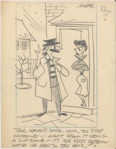 Robert S. E Coram (Maroc) - 20th Century Graphite Drawings, Comic Illustrations