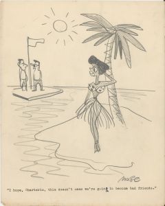 Robert S. E Coram (Maroc) - 20th Century Graphite Drawings, Comic Illustrations