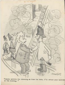 Robert S. E Coram (Maroc) - 20th Century Graphite Drawings, Comic Illustrations