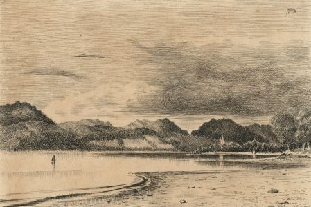 Alexander Blackwood - Late 19th Century Pen and Ink Drawing, Coastal Landscape