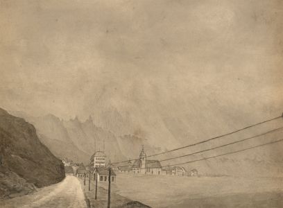 Jean Jacques Haakman - Late 19th Century Watercolour, Alpine Village