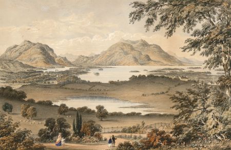 Newman and Co - Original Late 19th Century Lithograph, Torc View Hotel Killarney