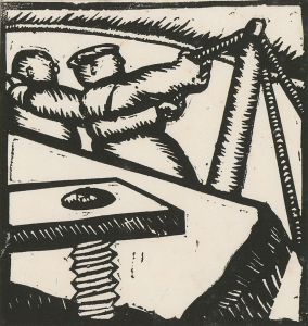 Contemporary Linoprint - Lift