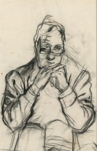 Brian Liddle - Contemporary Charcoal Drawing, Portrait of a Man