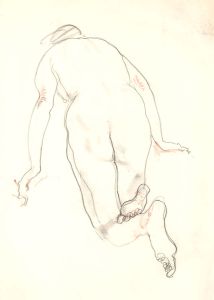 Double Sided Contemporary Charcoal Drawing - Female Nude Study