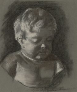 Mid 20th Century Pastel - Portrait of a Child