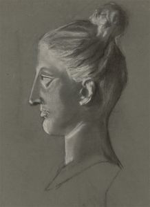 Mid 20th Century Pastel - Female Head Study