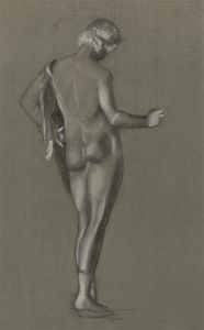 Mid 20th Century Pastel - Standing Nude Study