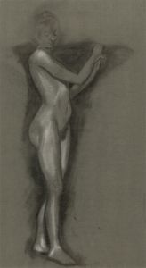 Mid 20th Century Pastel - Standing Female Nude