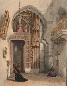 A.M. Burr - Signed Late 19th Century Watercolour, Door of the Cathedral, Seville