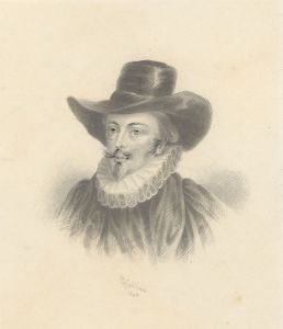 H. Collins - Signed 1840 Graphite Drawing, Portrait of a Gentleman