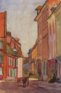 Arthur Ellis (1856-1918) - Late 19th Century Watercolour, Street Scene