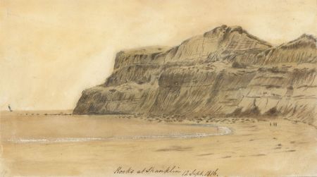 M. S. Jeffs - 1816 Watercolour, Rocks at Shanklin