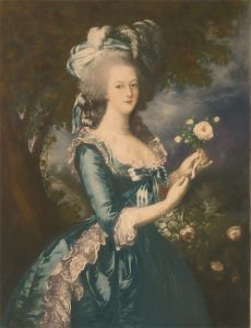 H Scott Bridgwater - Signed 1924 Mezzotint, Marie Antoinette