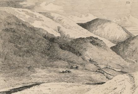 Alexander Blackwood - Late 19th Century Pen and Ink Drawing, View over Snowdonia
