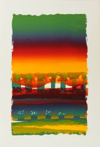 Gail Altschuler (b.1957) - Large Signed Contemporary Monotype, Vence V