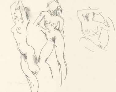 Peter Collins ARCA - Set of Four c.1970s Graphite Drawings, Nude Studies