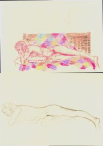 R. H. Whistler - Contemporary Pastel, Female Nude Study