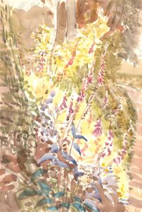 Maurice Sheppard PRWS NEAC (b.1947) - 1966 Watercolour, Foxgloves