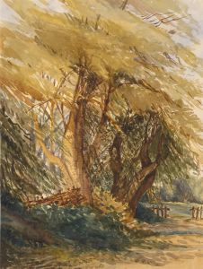 A. Dunster - Signed 1856 Watercolour, Woodland Landscape