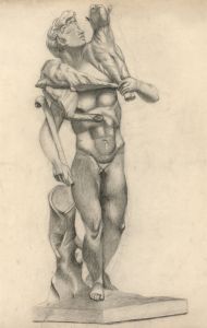 Early 20th Century Charcoal Drawing - Study of a Classical Sculpture