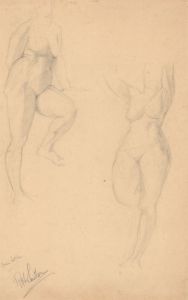 R.H. Whistler - Signed Early 20th Century Graphite Drawing, Studies from Life