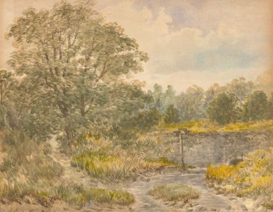 English School Late 19th Century Watercolour - River Landscape
